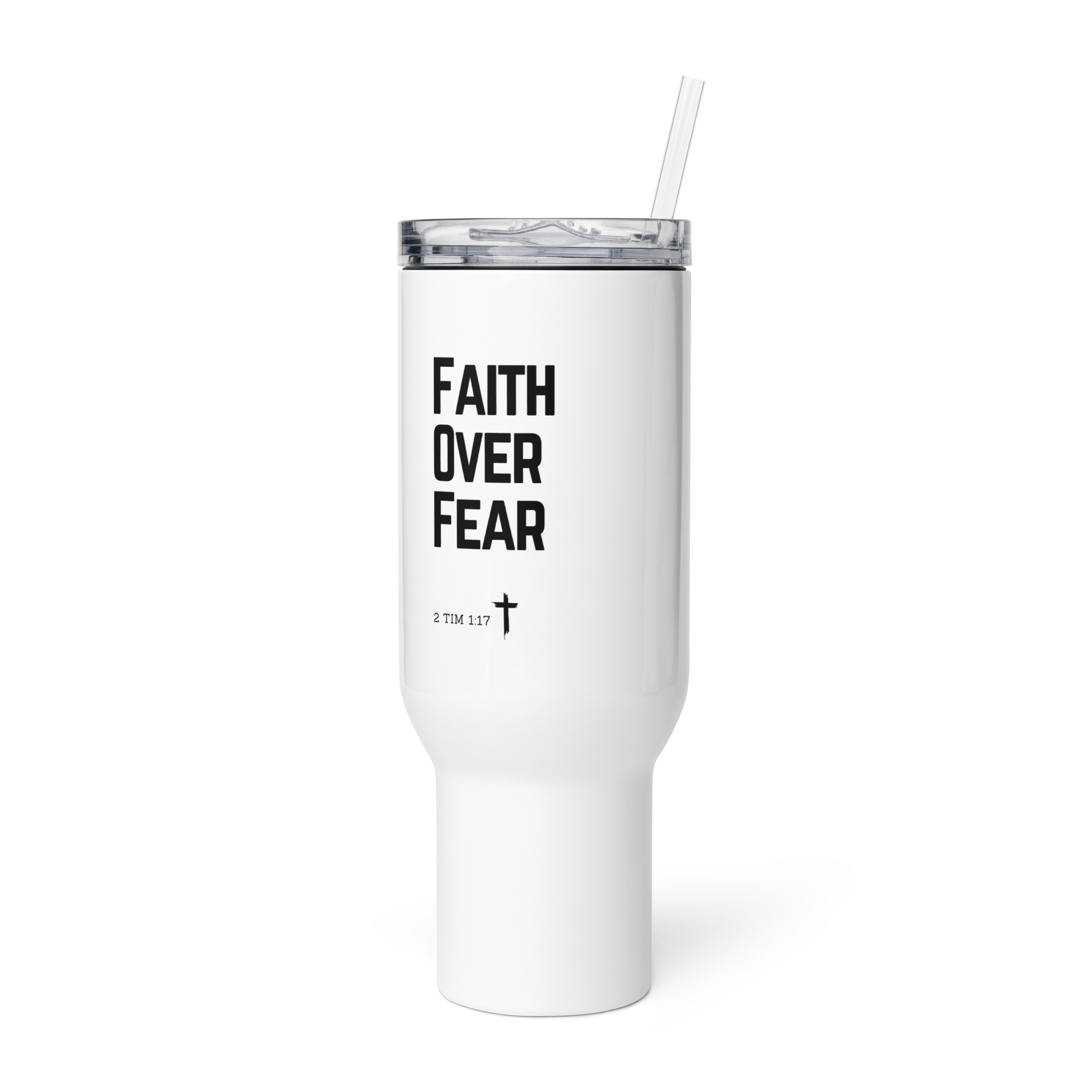 'Faith Over Fear' Versatile Travel Mug - Image 5