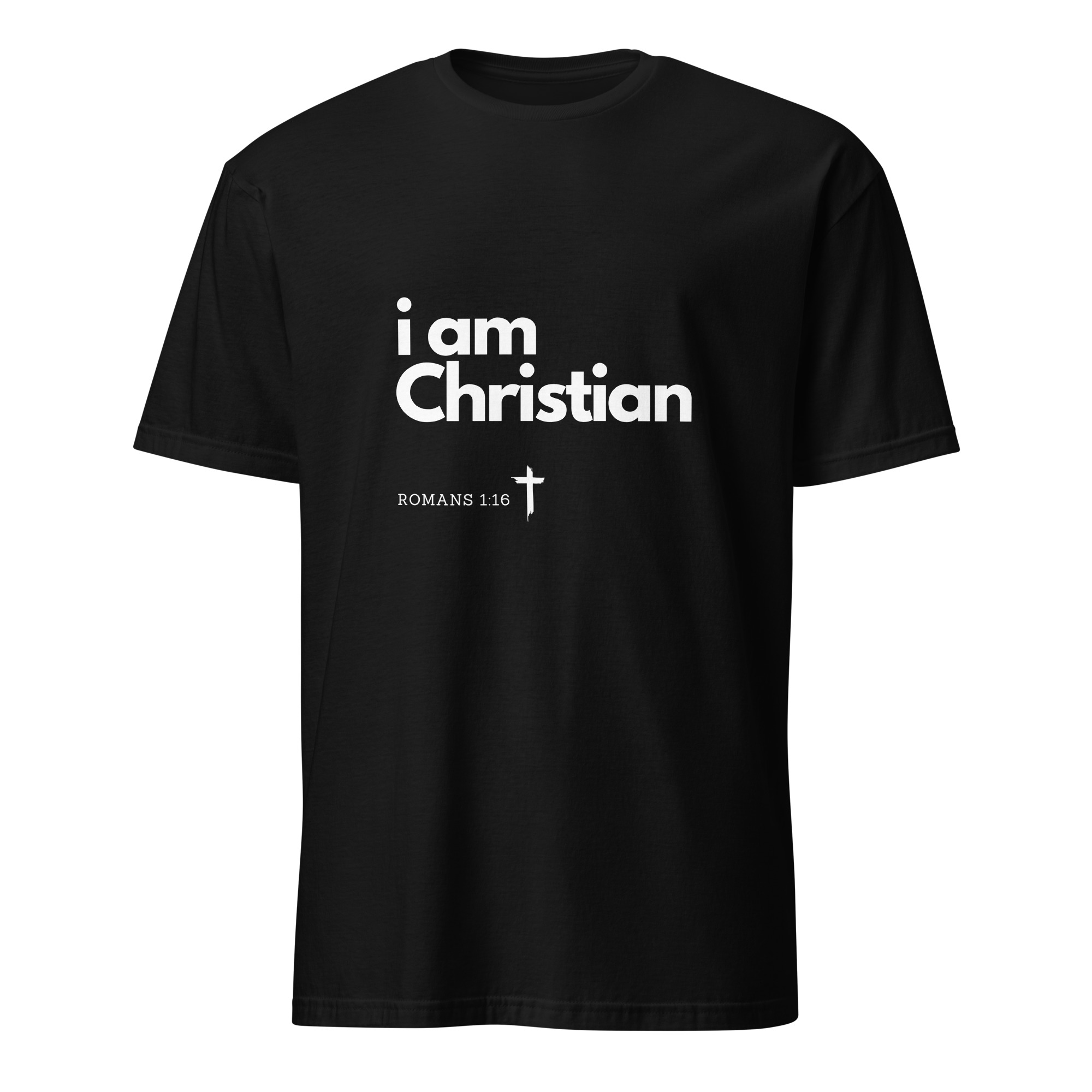 'i am Christian' Unisex T-Shirt - w/Scripture, Dark Colours - Image 15