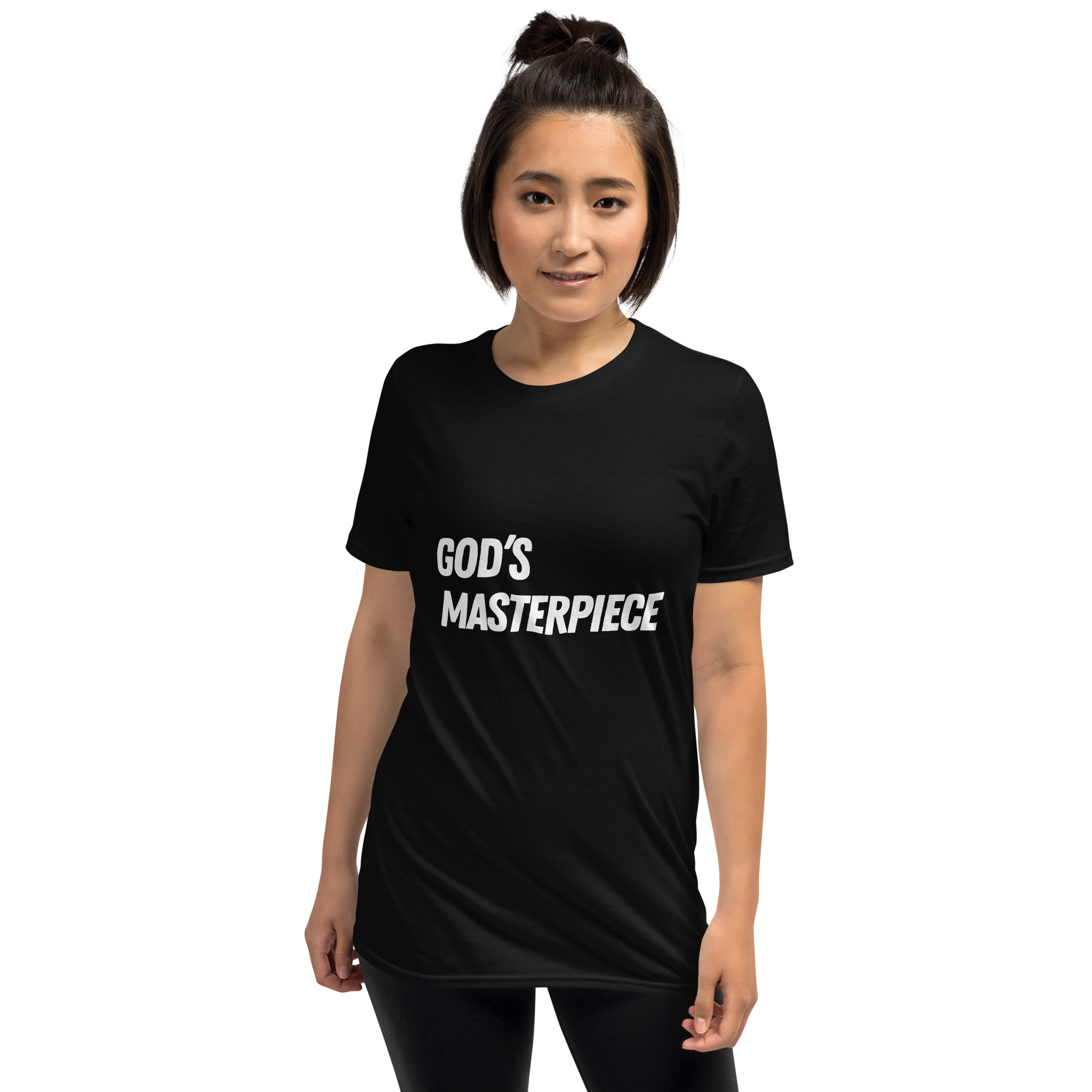 'God's Masterpiece' Unisex T-Shirt - Plain, Dark Colours - Image 2