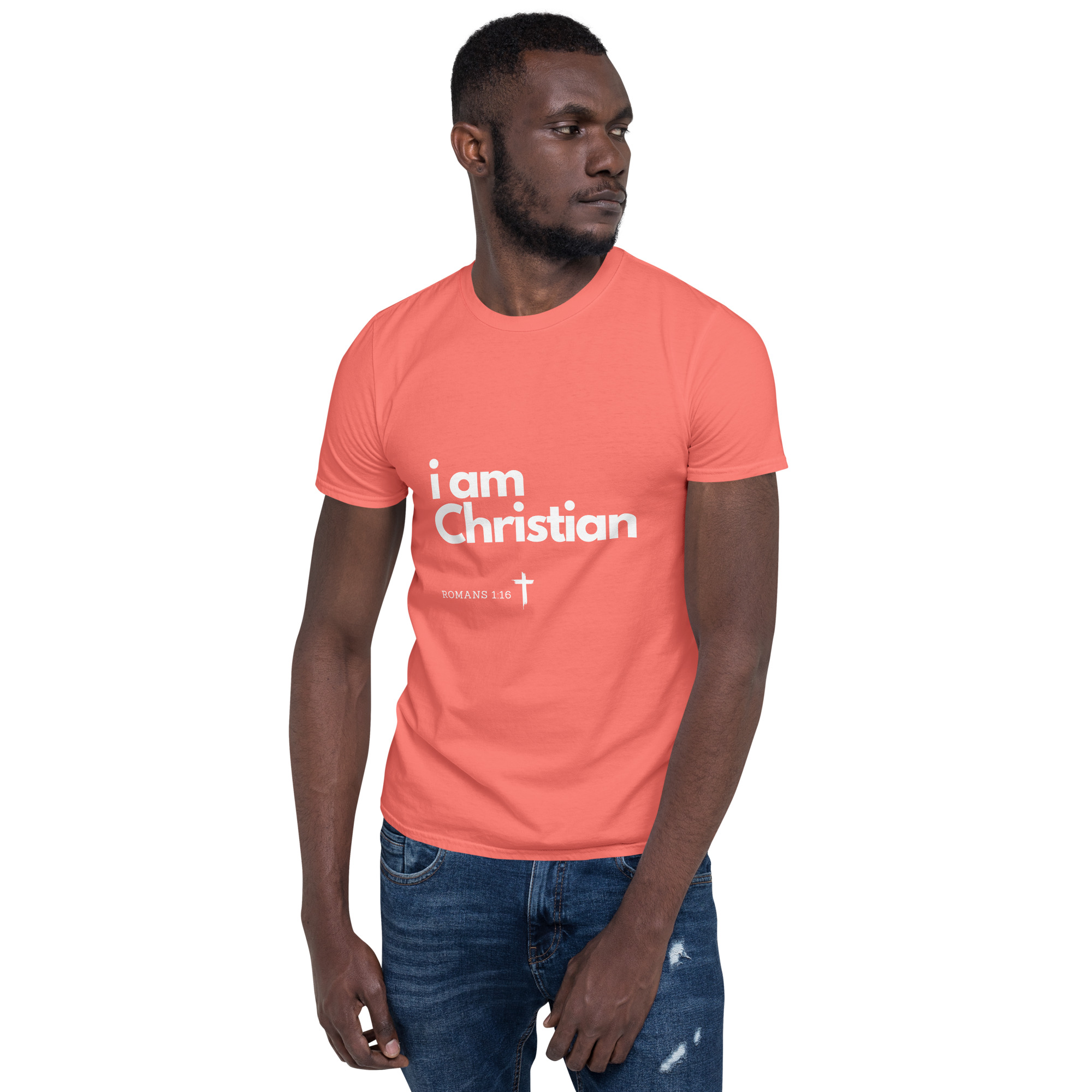 'i am Christian' Unisex T-Shirt - w/Scripture, Dark Colours - Image 14