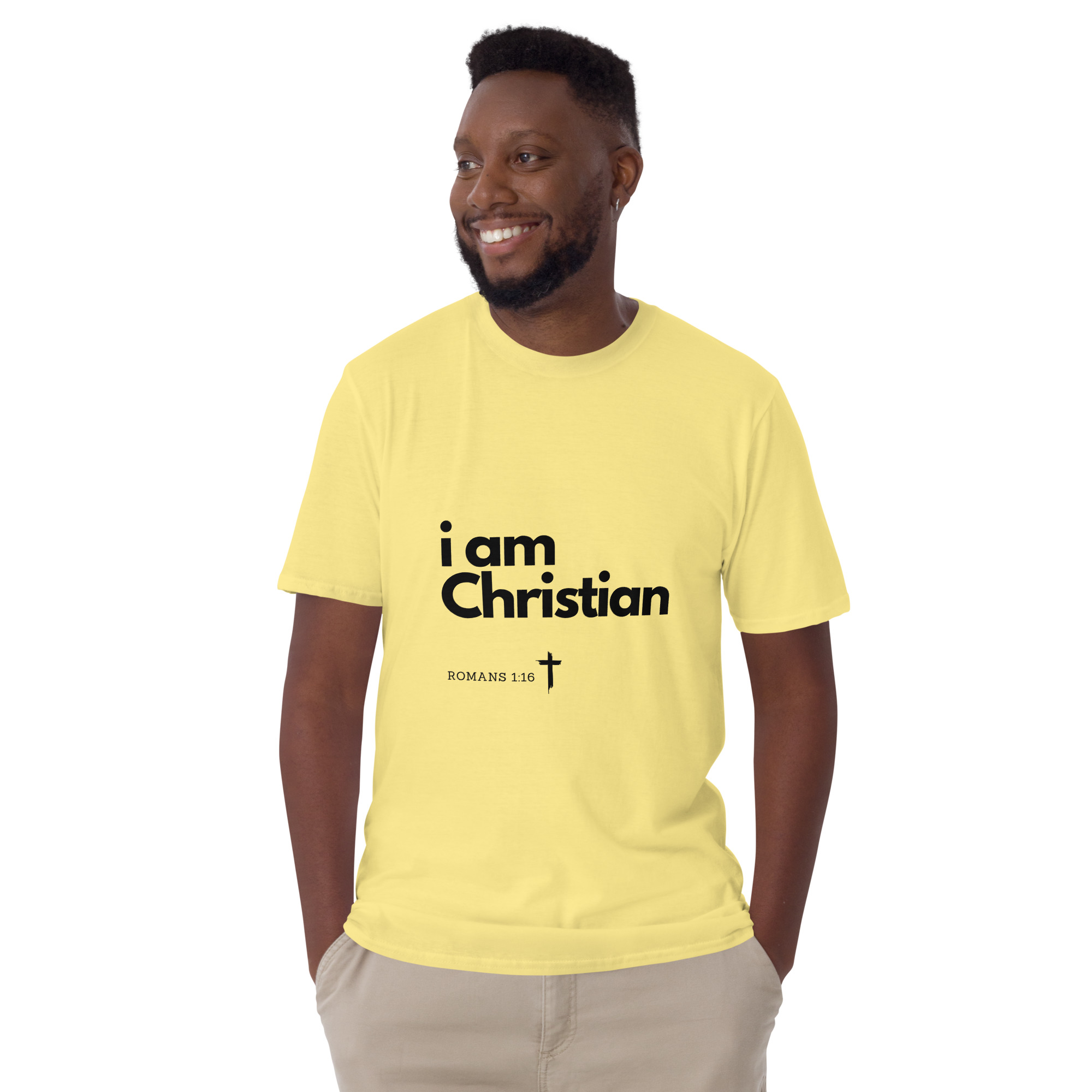 'i am Christian' Unisex T-Shirt - w/Scripture, Light Colours - Image 8