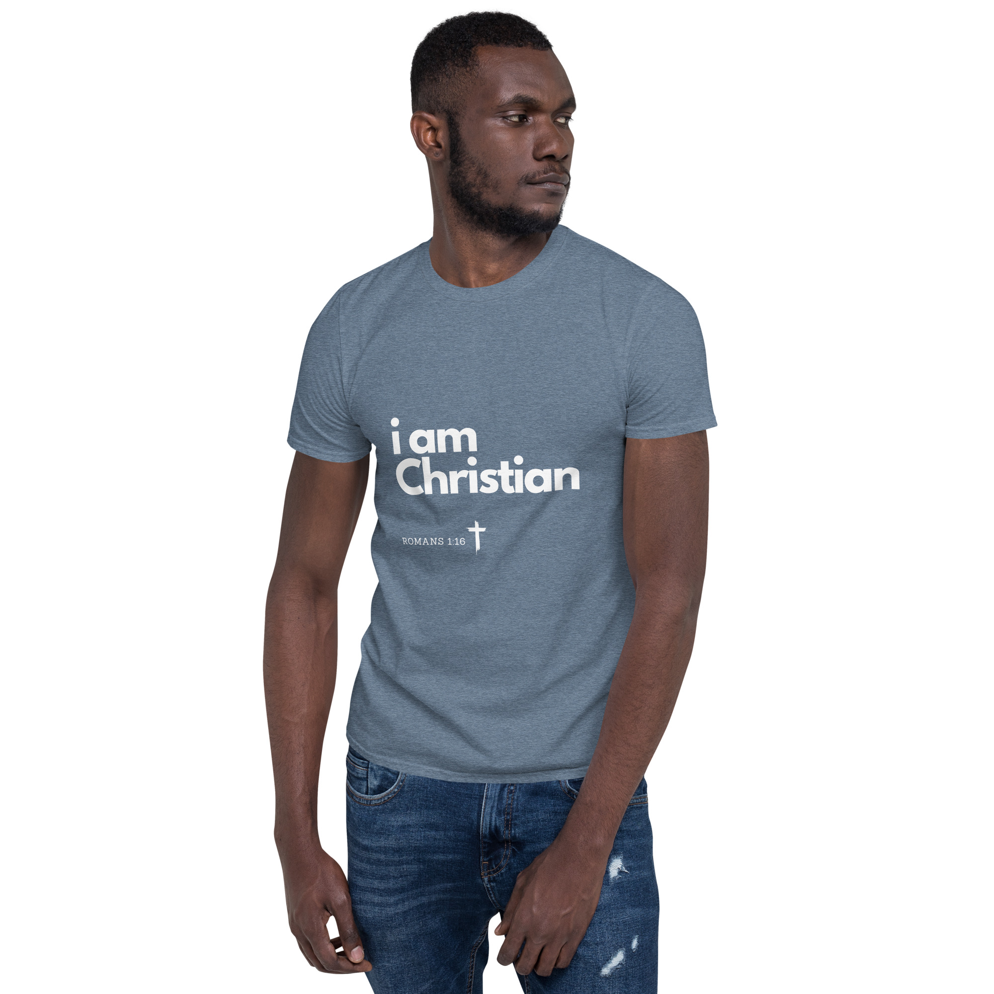 'i am Christian' Unisex T-Shirt - w/Scripture, Dark Colours - Image 10