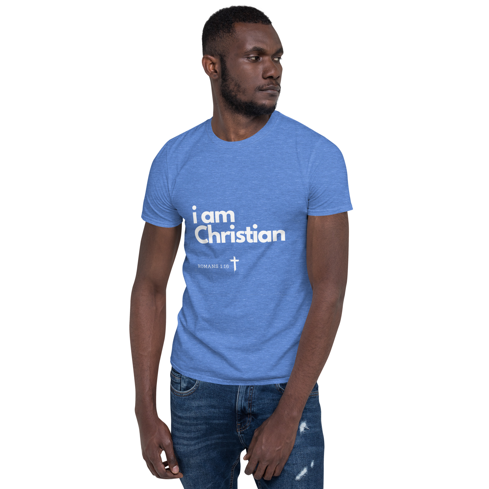 'i am Christian' Unisex T-Shirt - w/Scripture, Dark Colours - Image 13