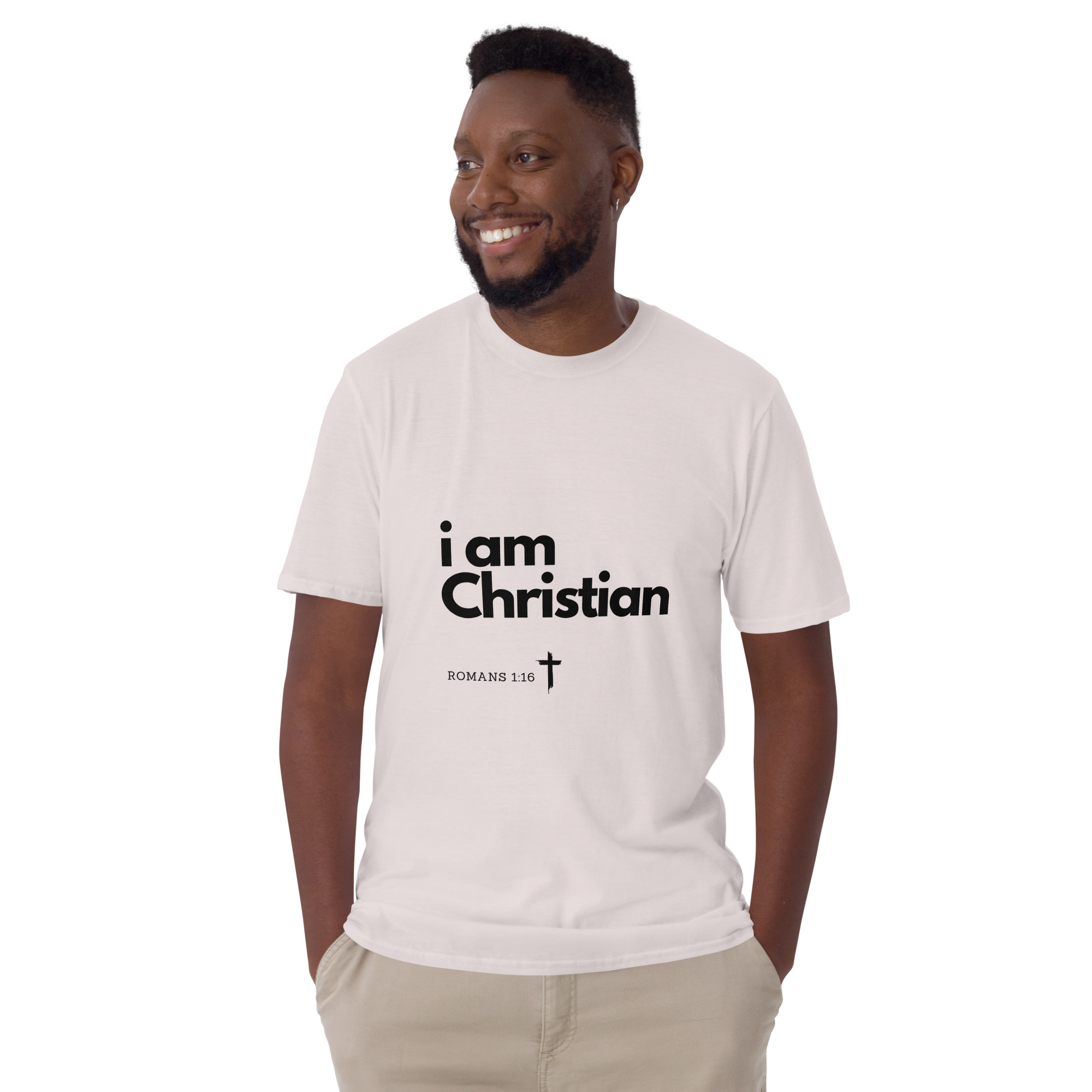 'i am Christian' Unisex T-Shirt - w/Scripture, Light Colours - Image 7