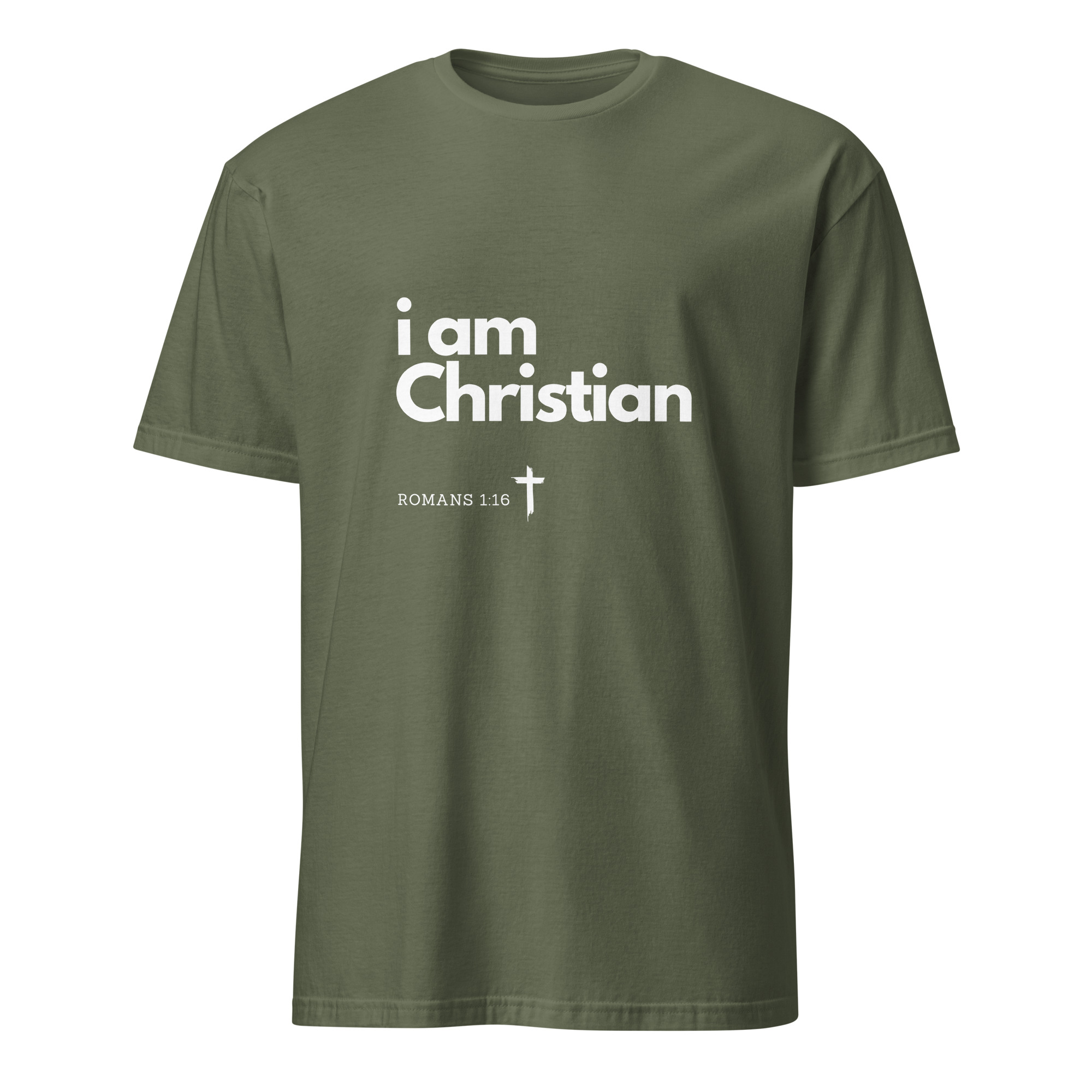'i am Christian' Unisex T-Shirt - w/Scripture, Dark Colours - Image 22
