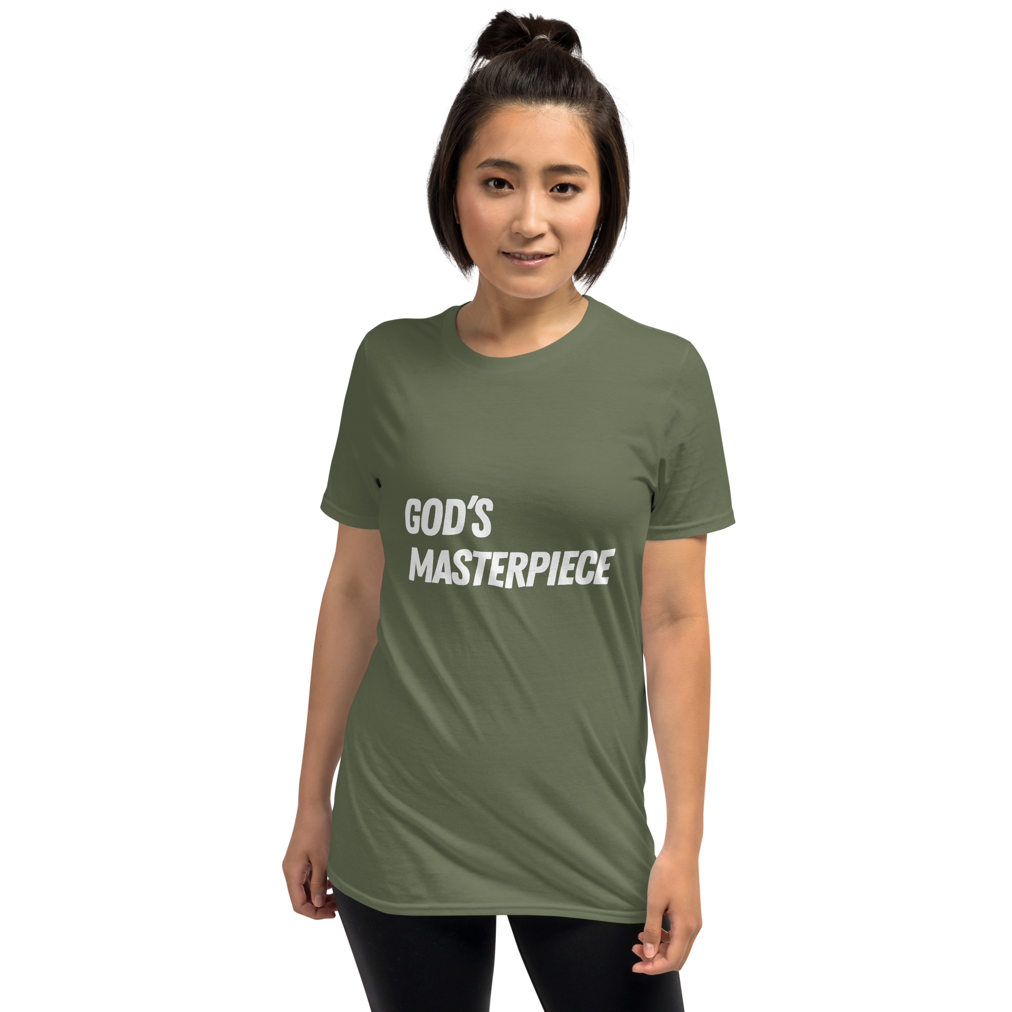 'God's Masterpiece' Unisex T-Shirt - Plain, Dark Colours - Image 5
