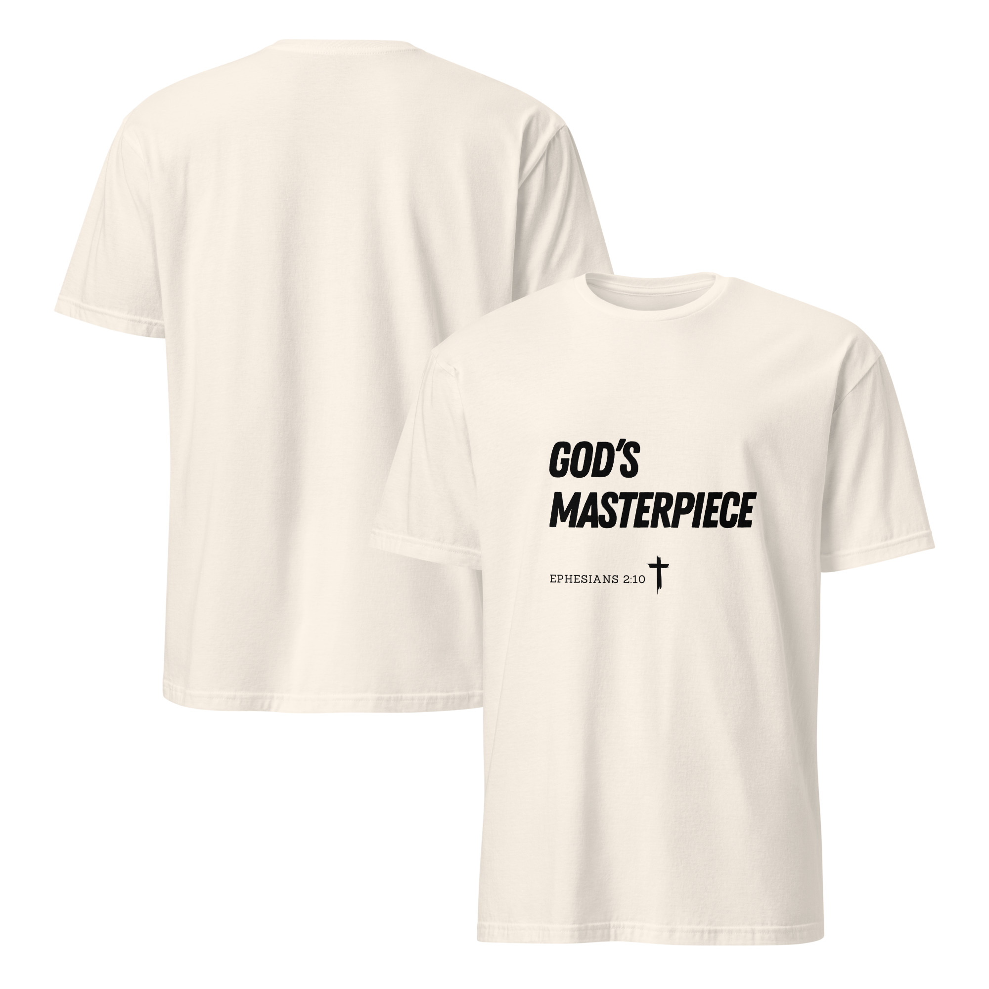 'God's Masterpiece' Unisex T-Shirt - w/Scripture, Light Colours - Image 9