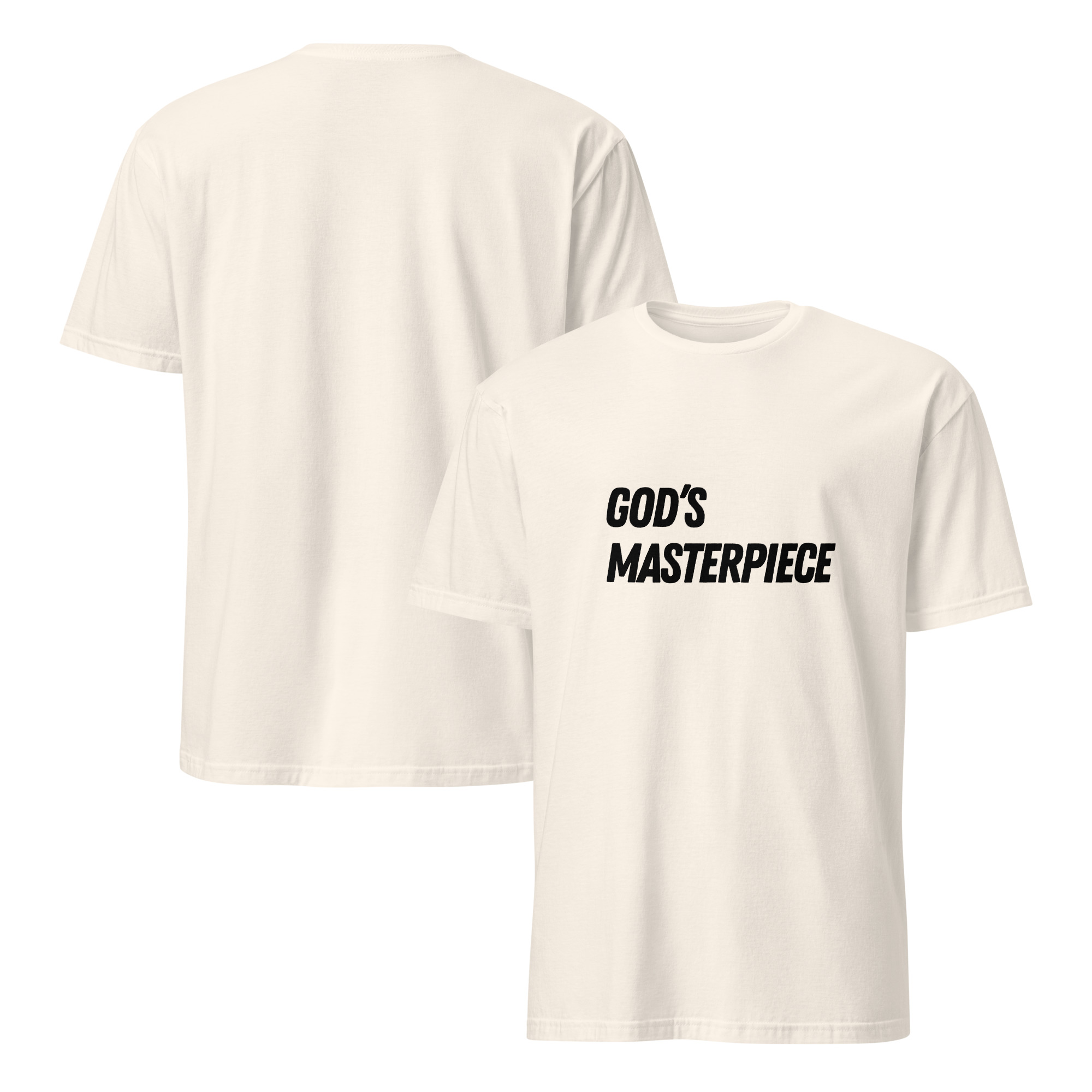 'God's Masterpiece' Unisex T-Shirt - Plain, Light Colours - Image 9