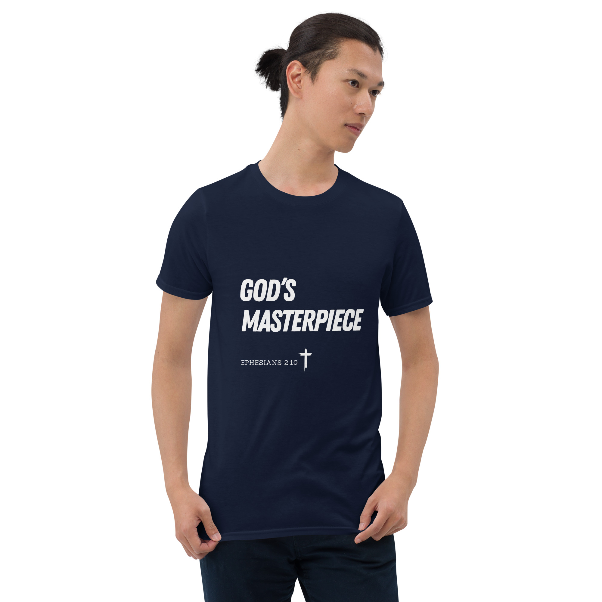 'God's Masterpiece' Unisex T-Shirt - w/Scripture, Dark Colours - Image 4