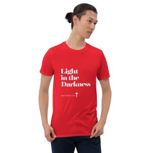 'Light in the Darkness' Unisex T-Shirt - w/Scripture, Dark Colours