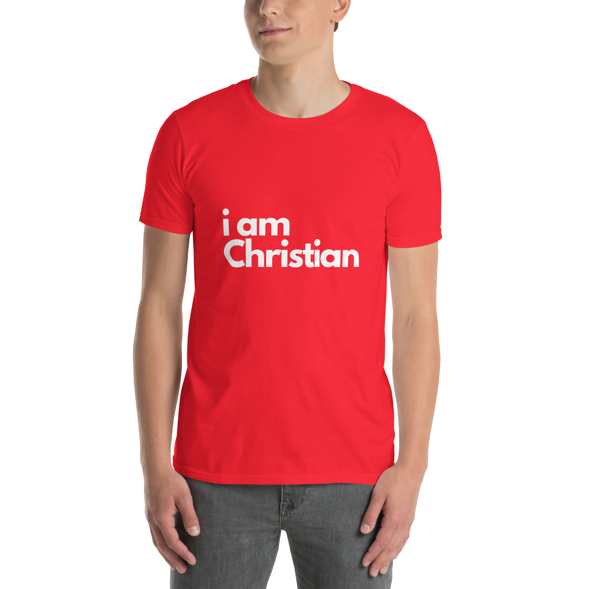 'i am Christian' Unisex T-Shirt - Plain, Dark Colours - Image 3