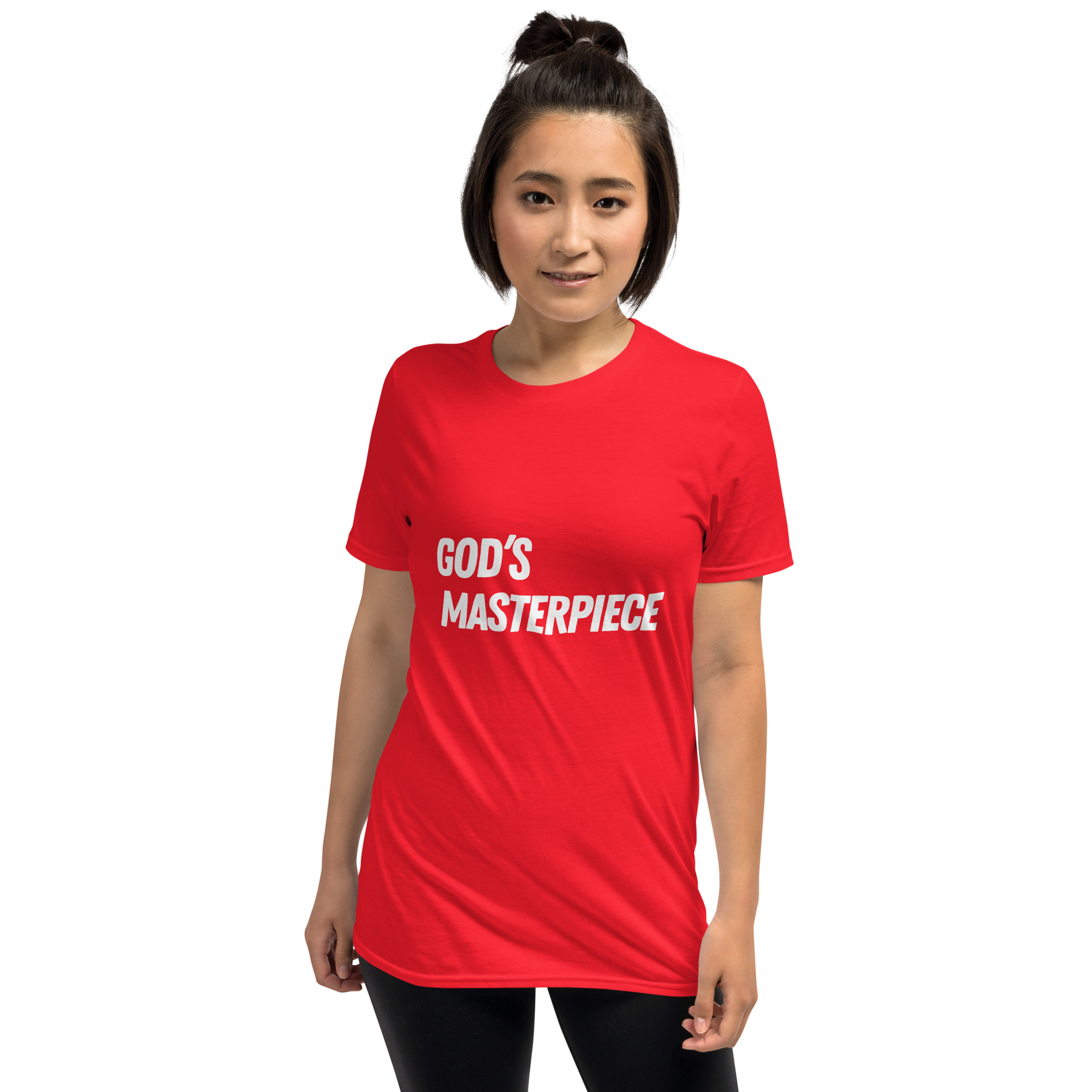 'God's Masterpiece' Unisex T-Shirt - Plain, Dark Colours - Image 3