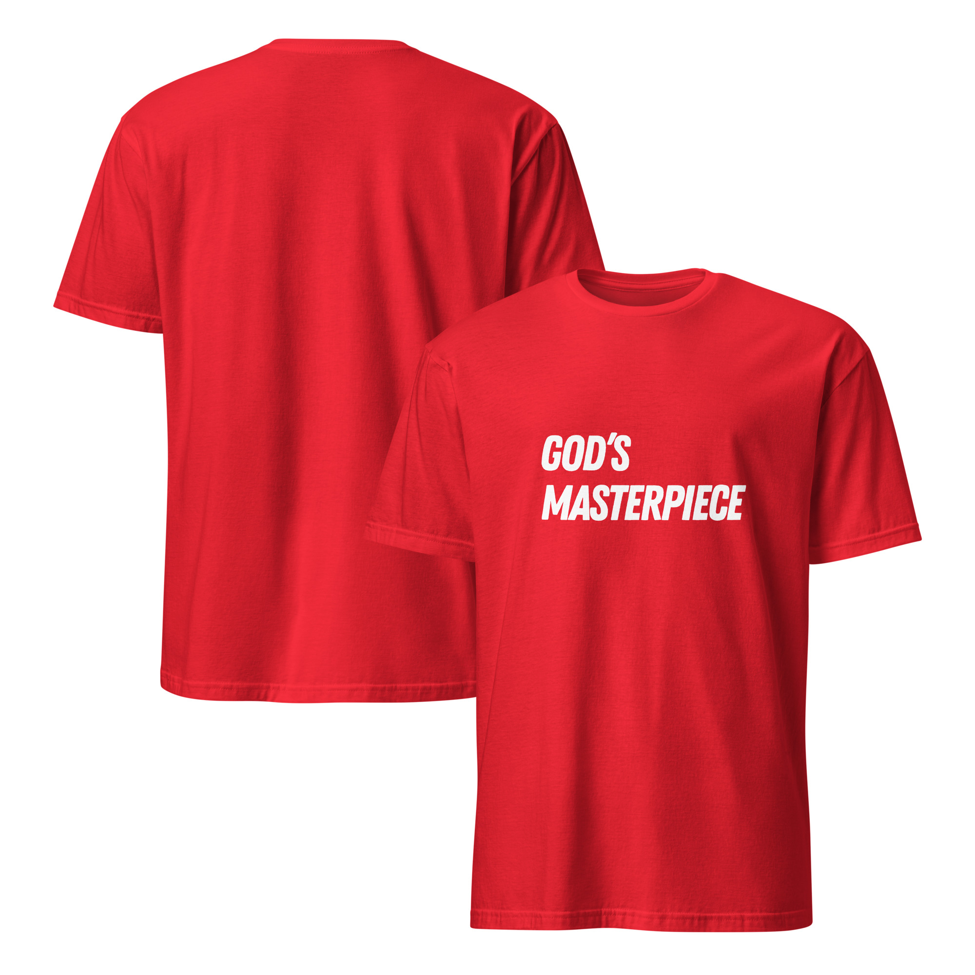 'God's Masterpiece' Unisex T-Shirt - Plain, Dark Colours - Image 8