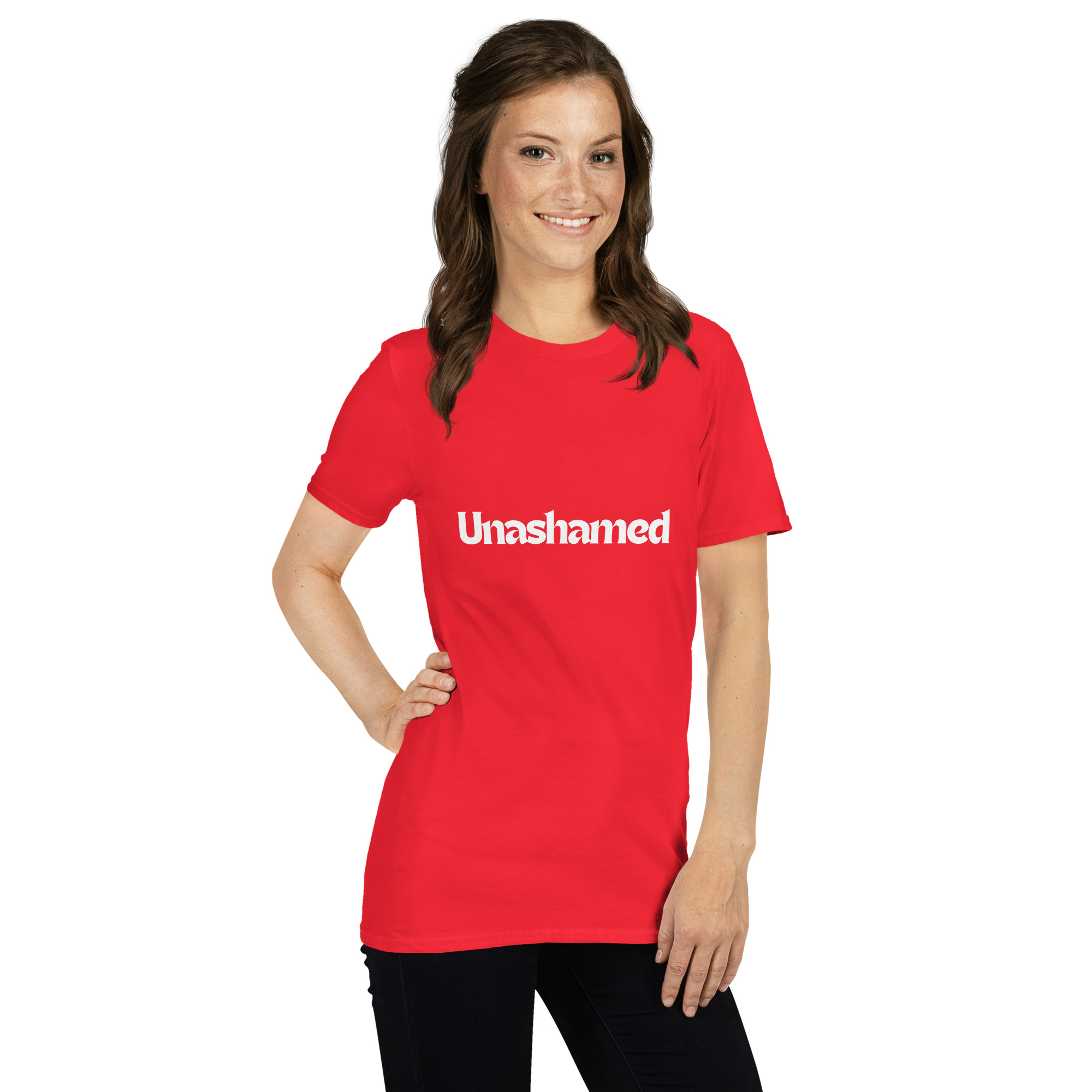 'Unashamed' Unisex T-Shirt - Plain, Dark Colours - Image 3