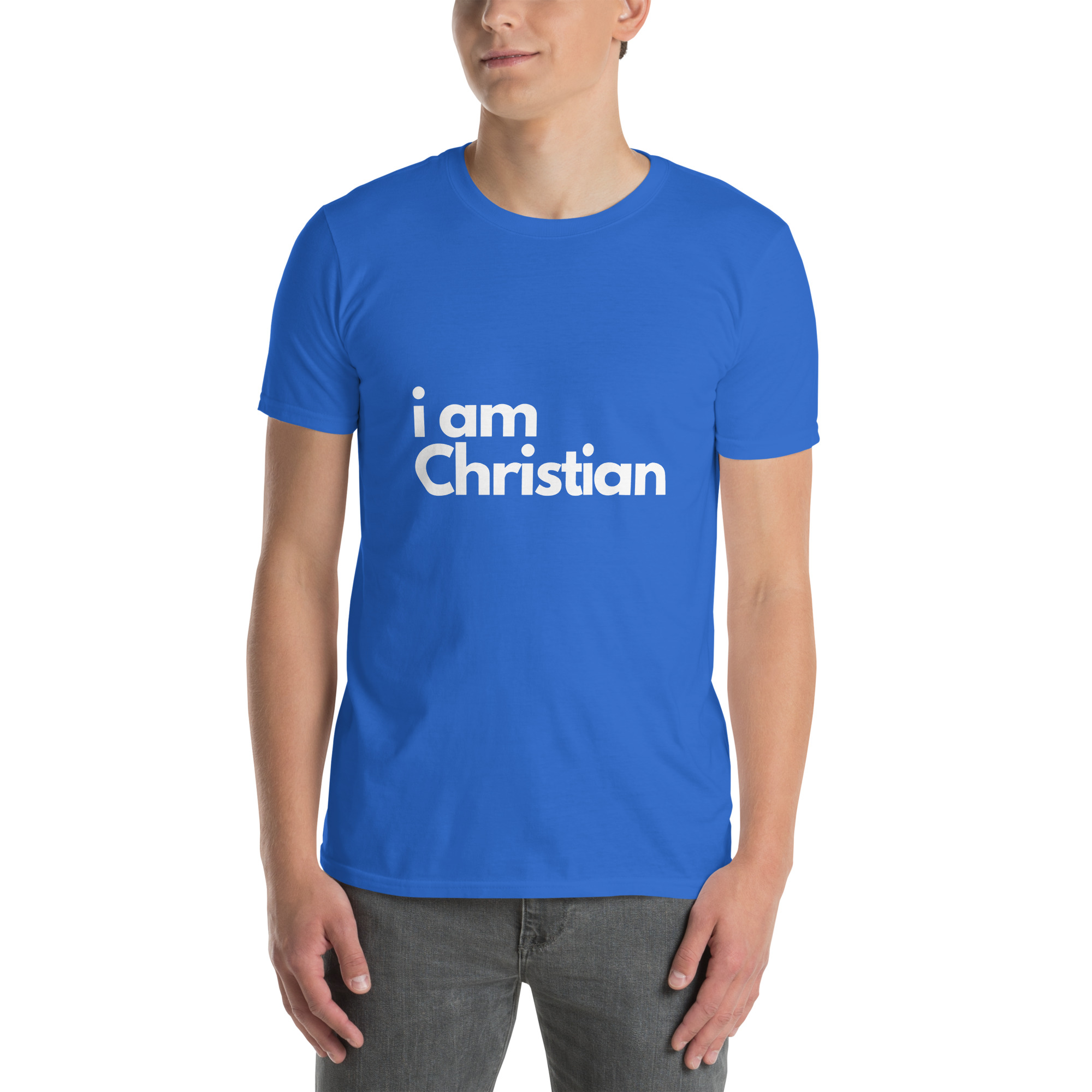 'i am Christian' Unisex T-Shirt - Plain, Dark Colours - Image 4