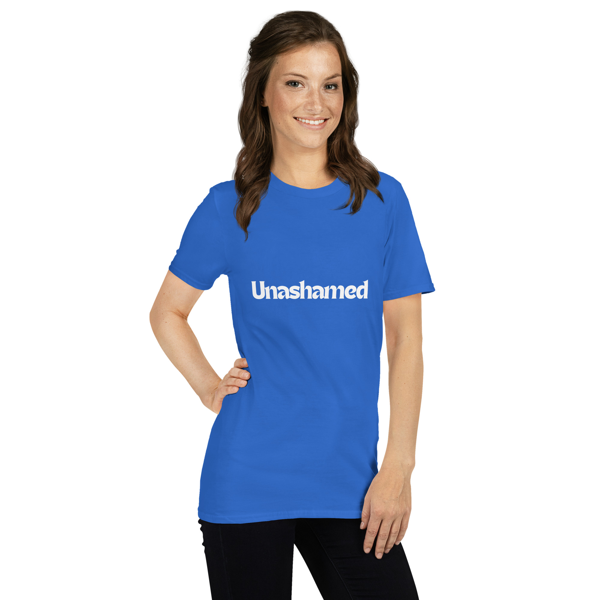 'Unashamed' Unisex T-Shirt - Plain, Dark Colours - Image 4