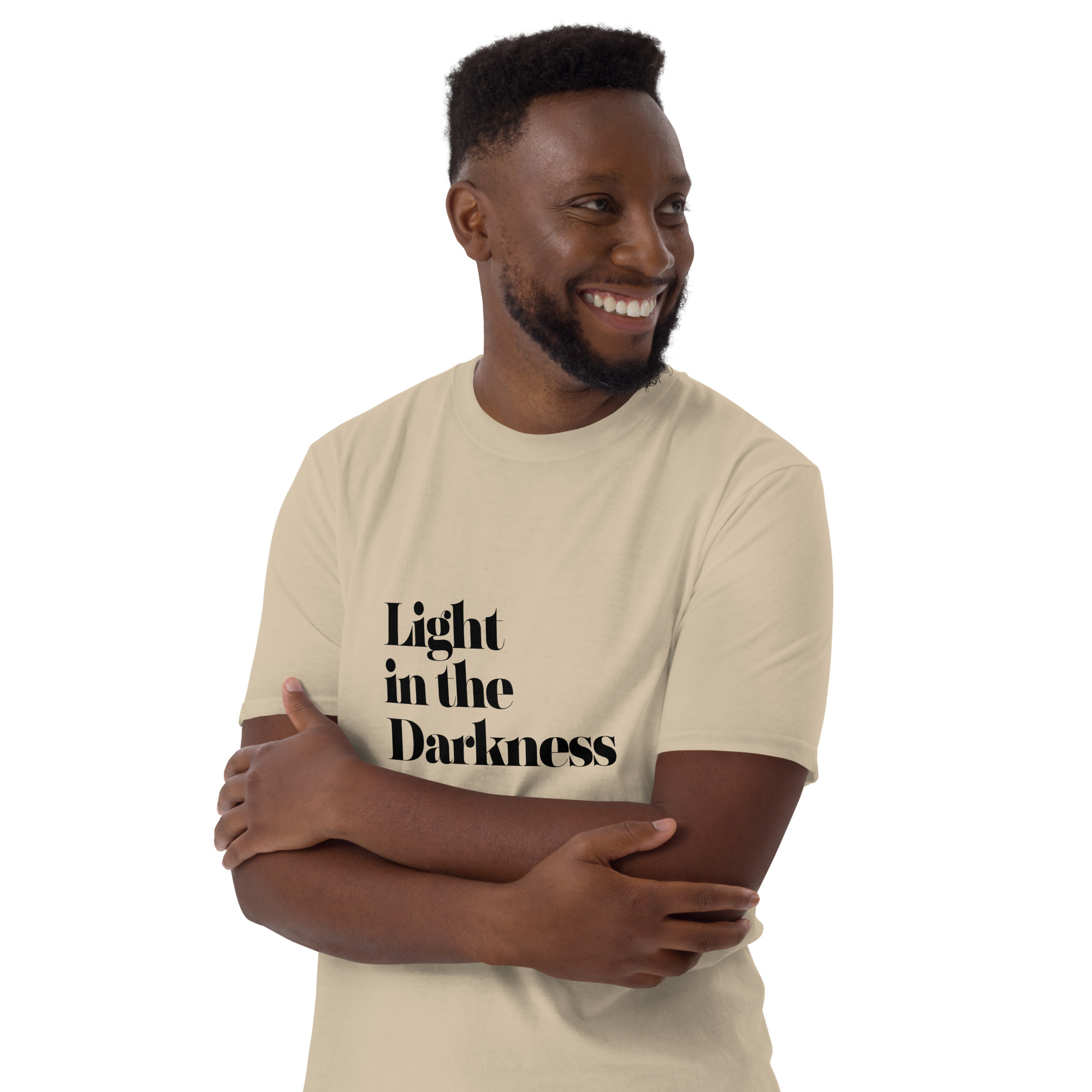 'Light in the Darkness' Unisex T-Shirt - Plain, Light Colours - Image 5
