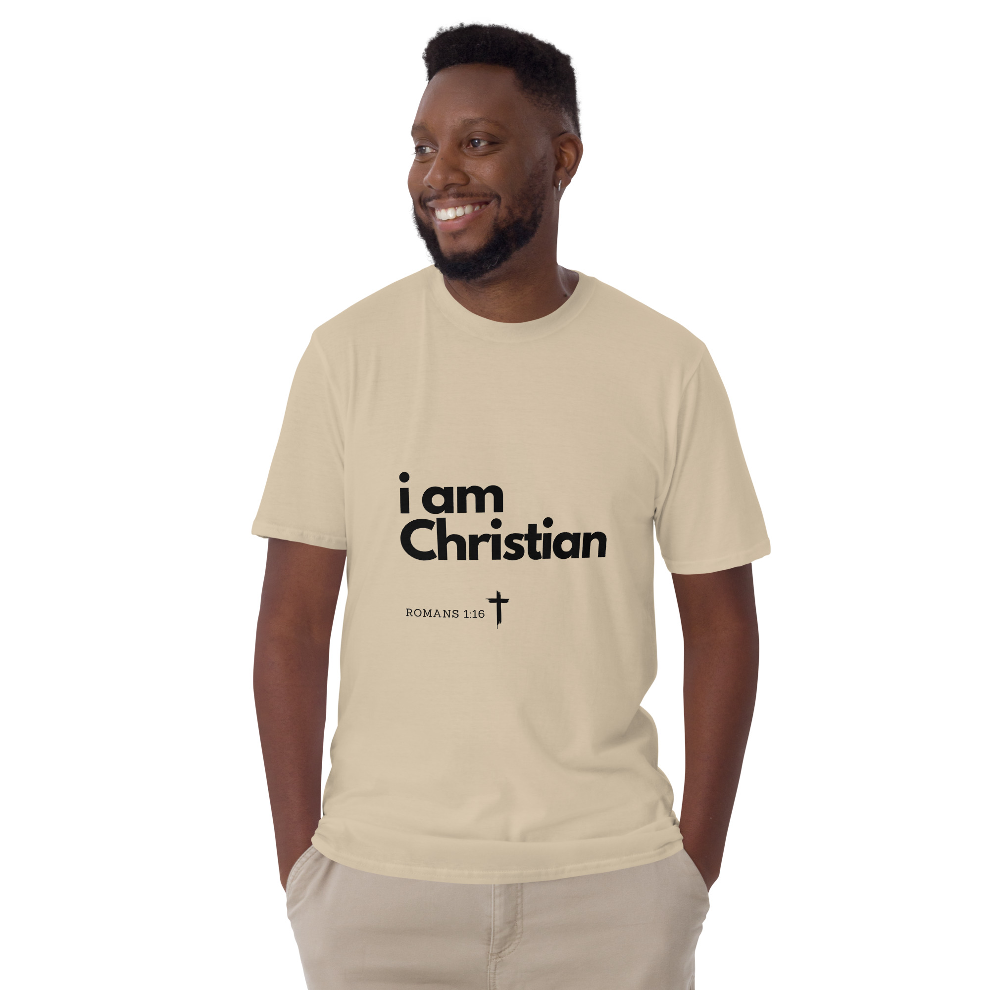 'i am Christian' Unisex T-Shirt - w/Scripture, Light Colours - Image 3