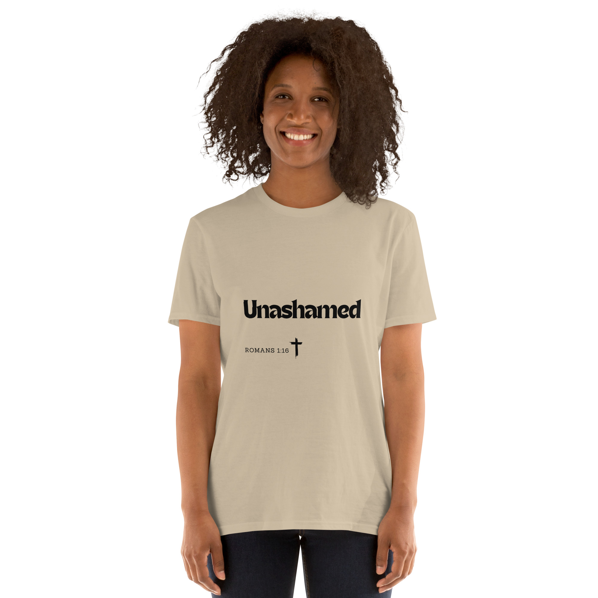 'Unashamed' Unisex T-Shirt - w/Scripture, Light Colours