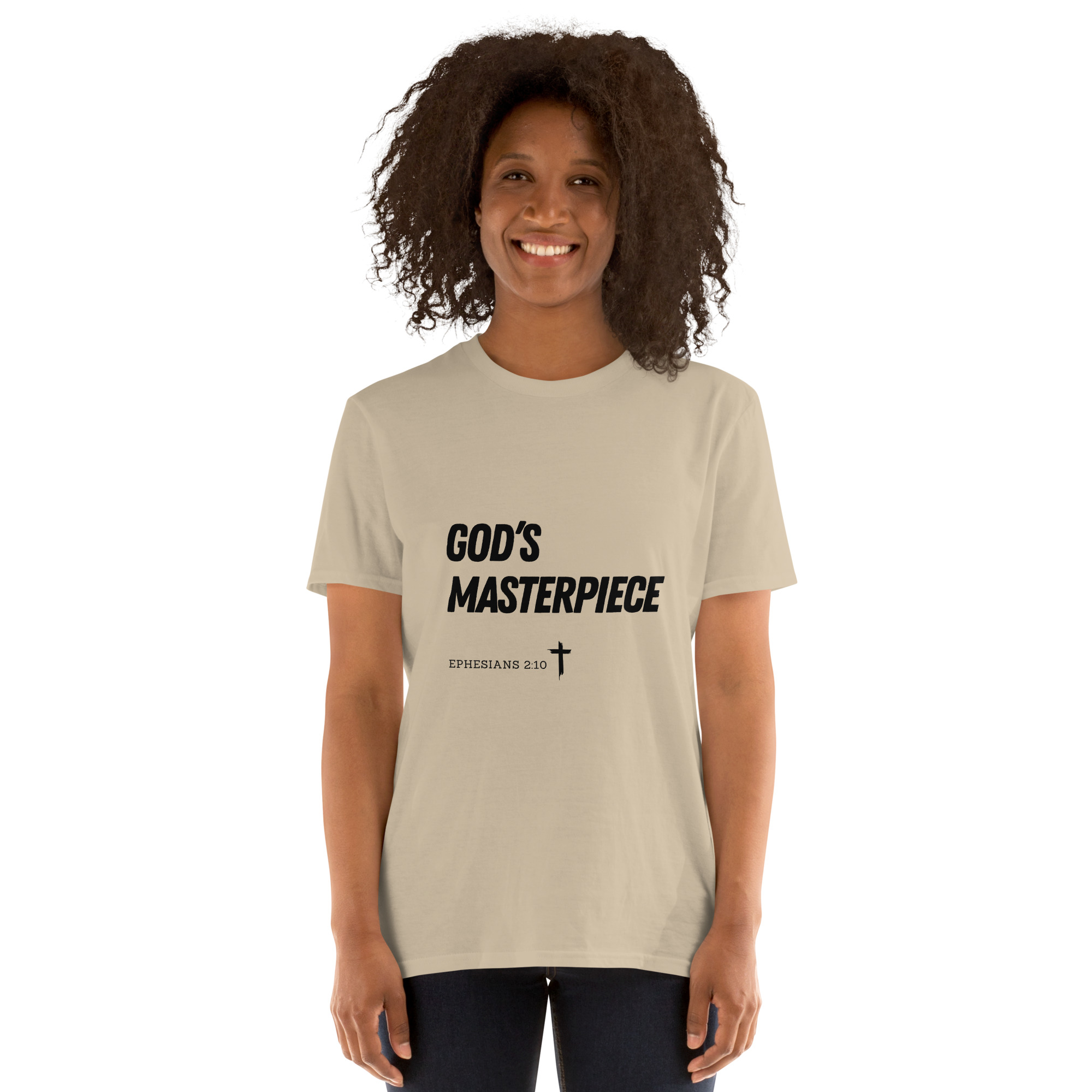 'God's Masterpiece' Unisex T-Shirt - w/Scripture, Light Colours - Image 2