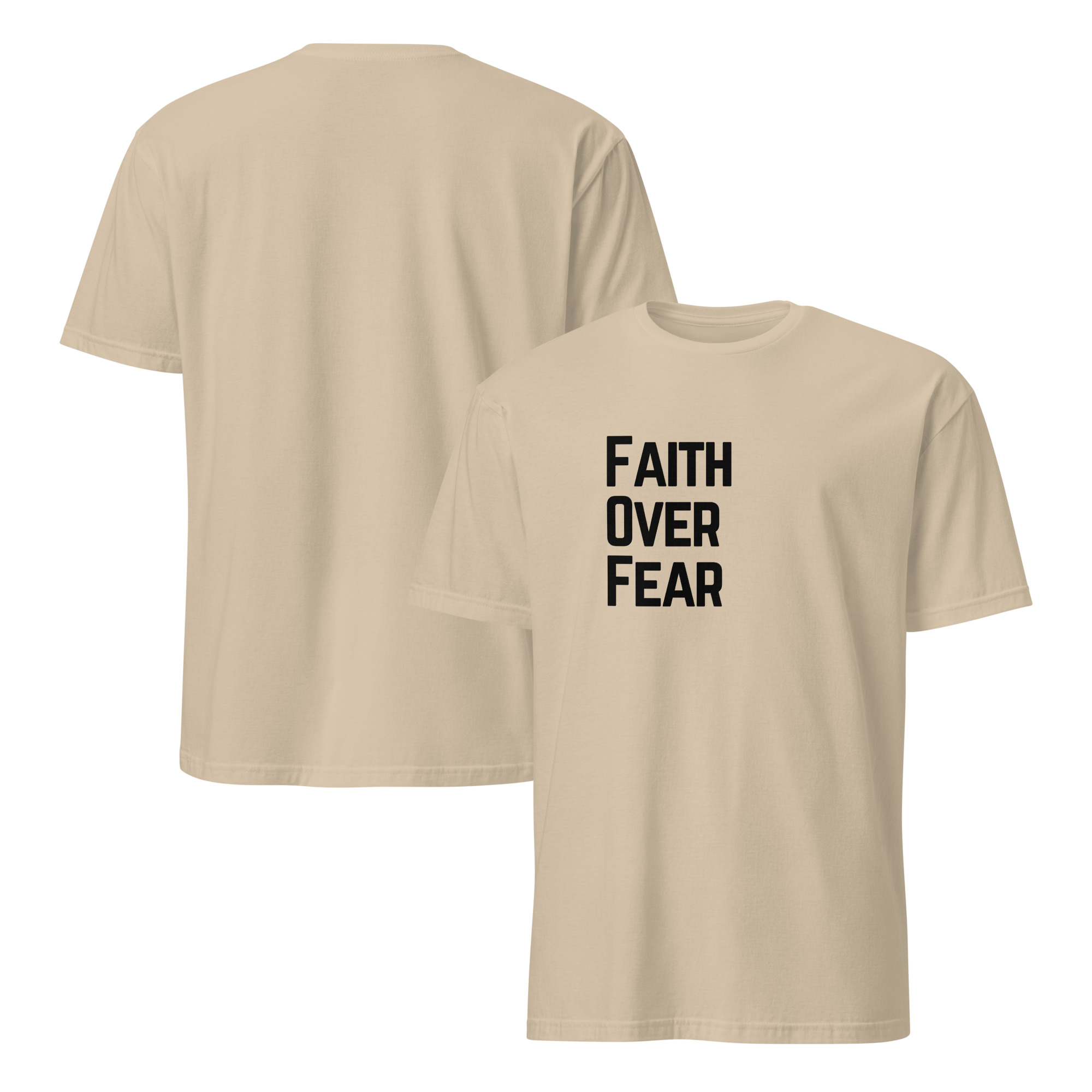 'Faith Over Fear' Unisex T-Shirt - Plain, Light Colours - Image 6