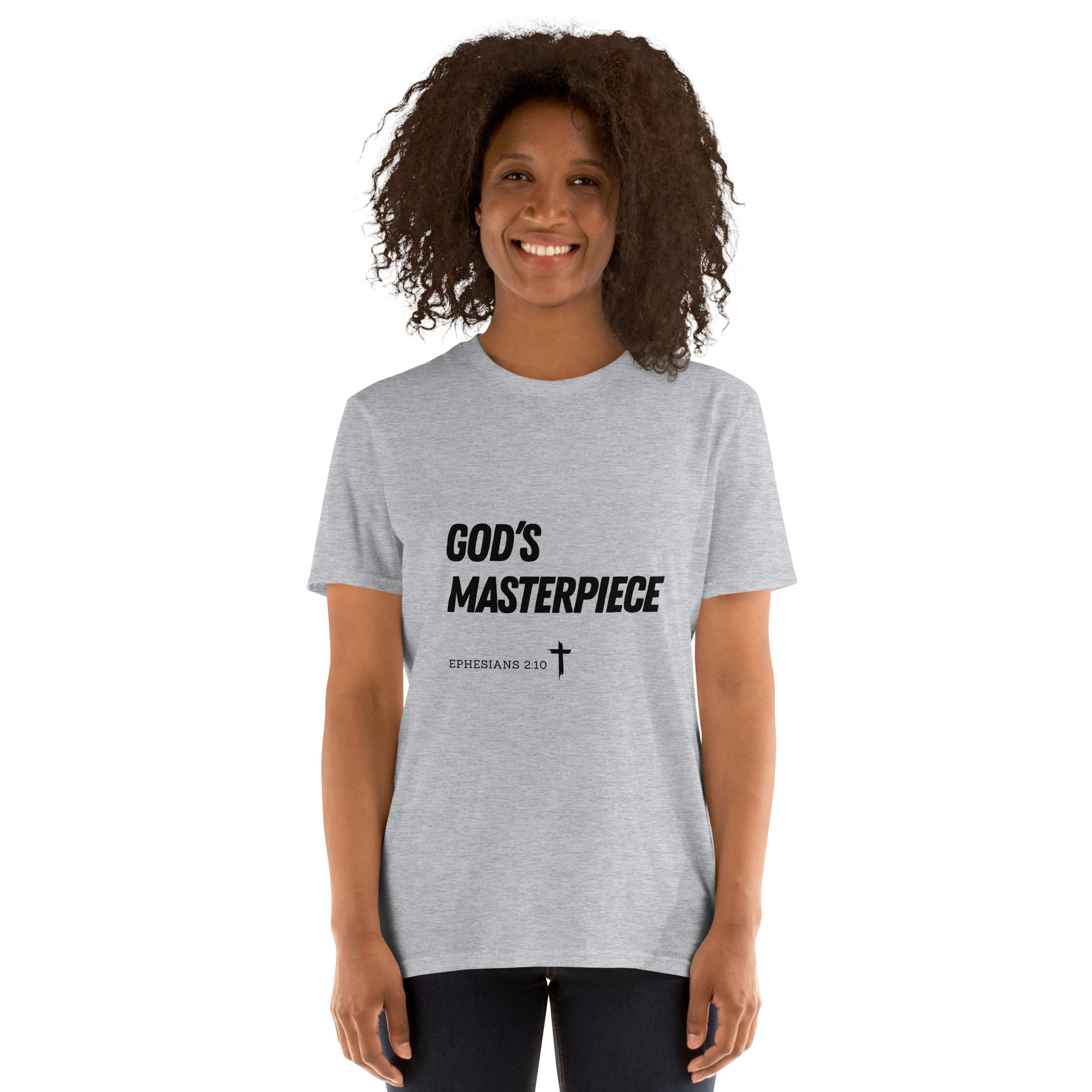 'God's Masterpiece' Unisex T-Shirt - w/Scripture, Light Colours - Image 3