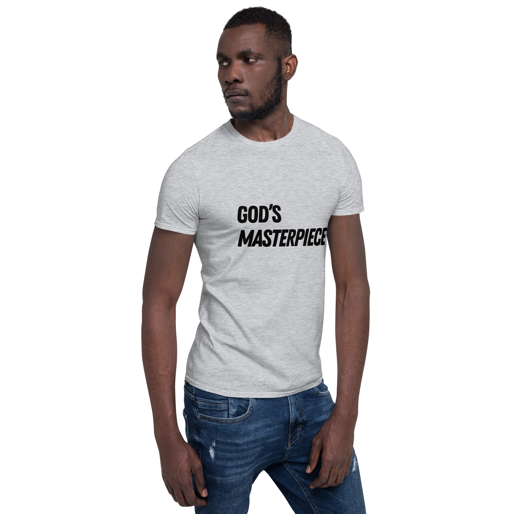 'God's Masterpiece' Unisex T-Shirt - Plain, Light Colours - Image 3