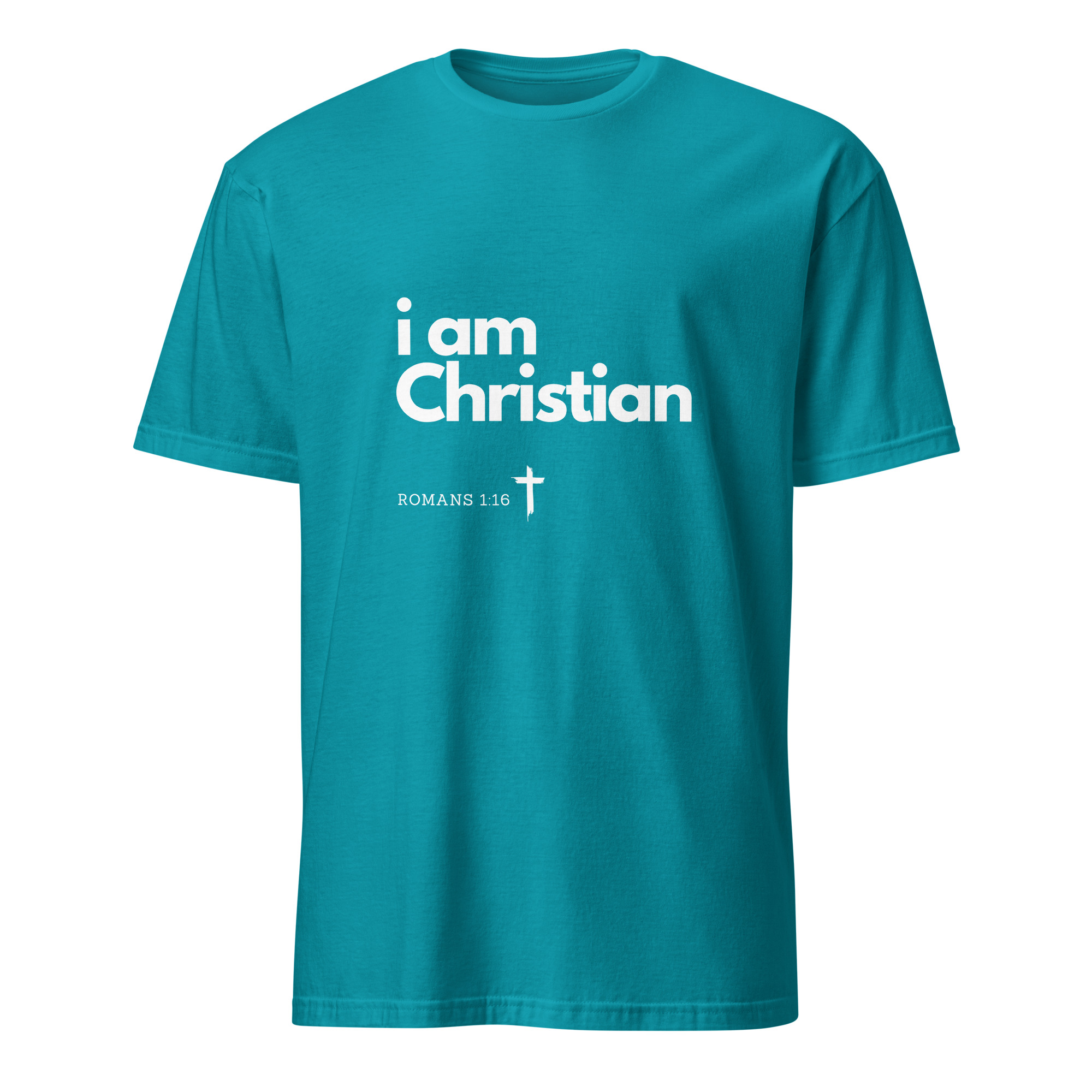 'i am Christian' Unisex T-Shirt - w/Scripture, Dark Colours - Image 25