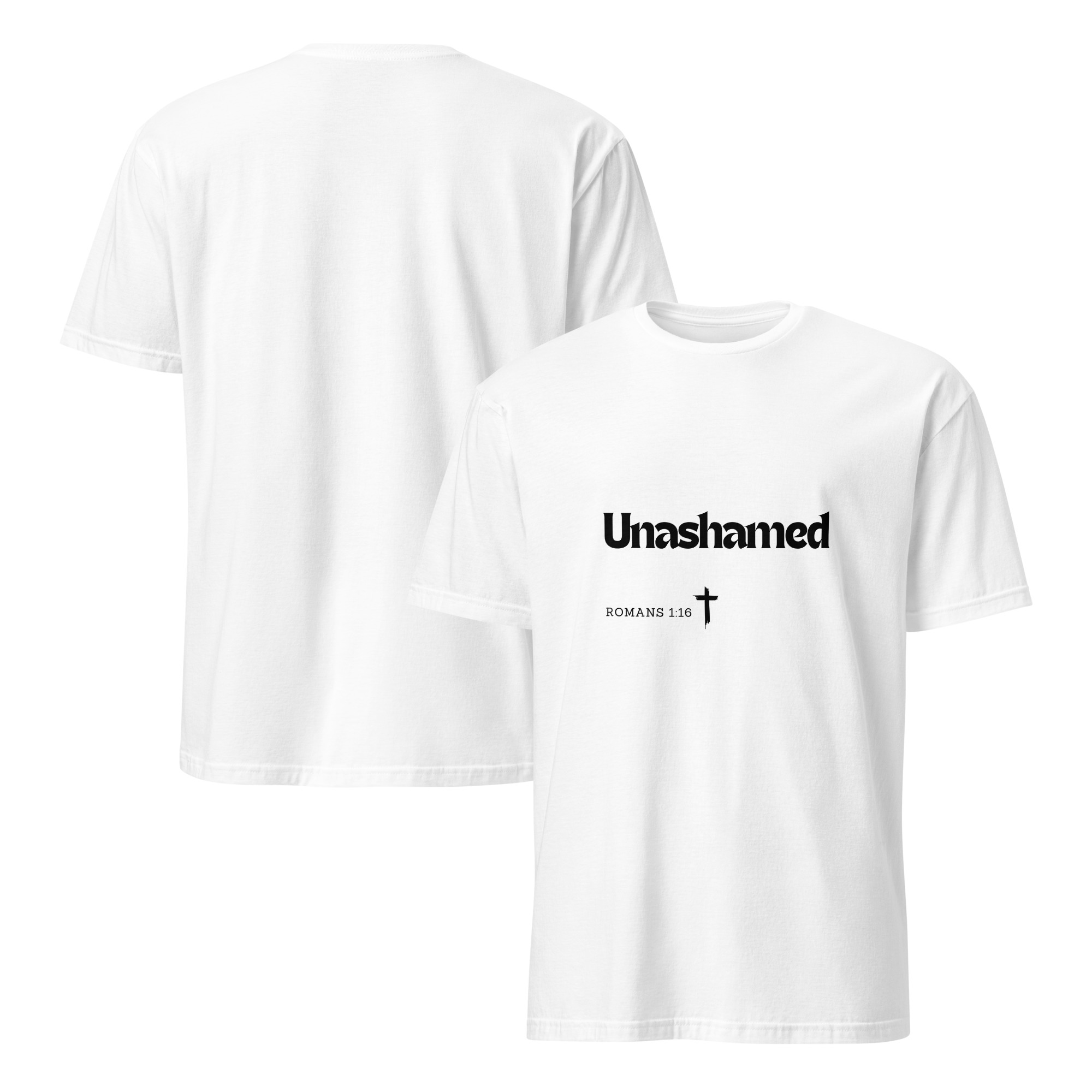 'Unashamed' Unisex T-Shirt - w/Scripture, Light Colours - Image 10