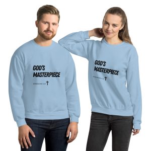 'God's Masterpiece' Slim Fit Unisex Sweatshirt - w/Scripture, Light Colours