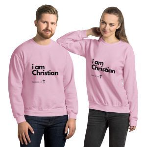 'i am Christian' Slim Fit Unisex Sweatshirt - w/Scripture, Light Colours