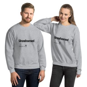 'Unashamed' Slim Fit Unisex Sweatshirt - w/Scripture, Light Colours