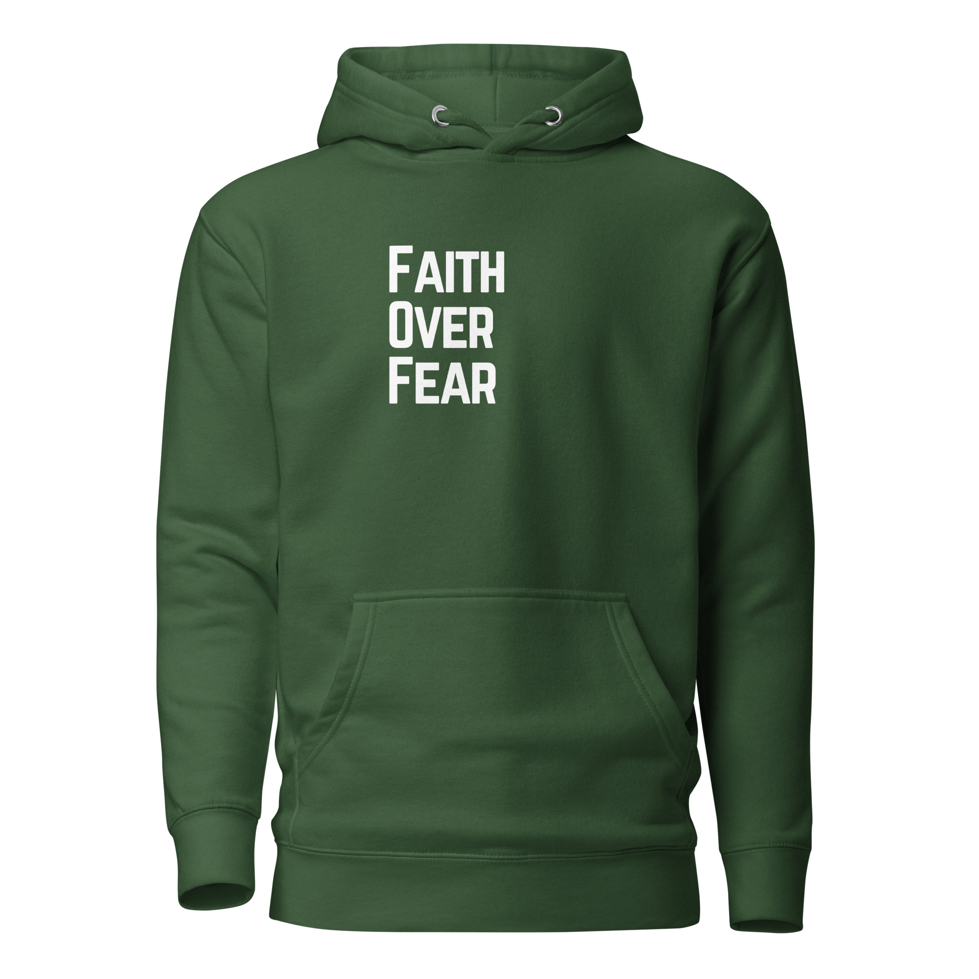 Faith Over Fear Premium Christian Hoodie | Midnight Edition - Image 4