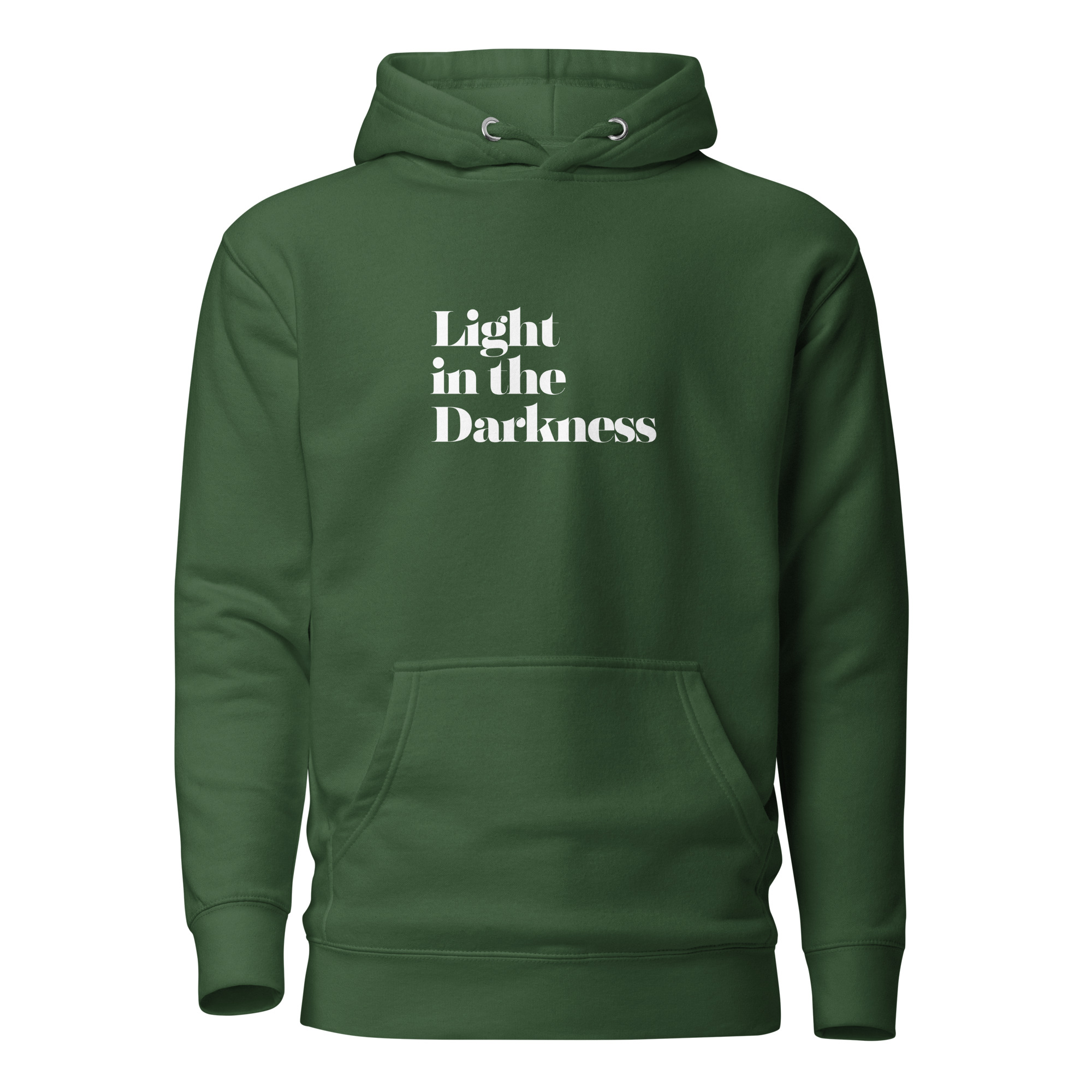 Light in the Darkness Premium Christian Hoodie | Midnight Edition - Image 3