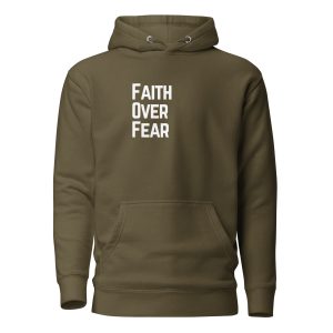 Faith Over Fear Premium Christian Hoodie | Midnight Edition