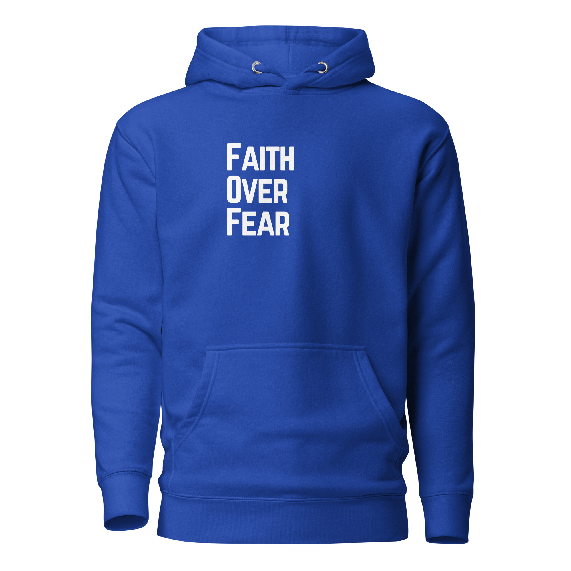 Faith Over Fear Premium Christian Hoodie | Midnight Edition - Image 3