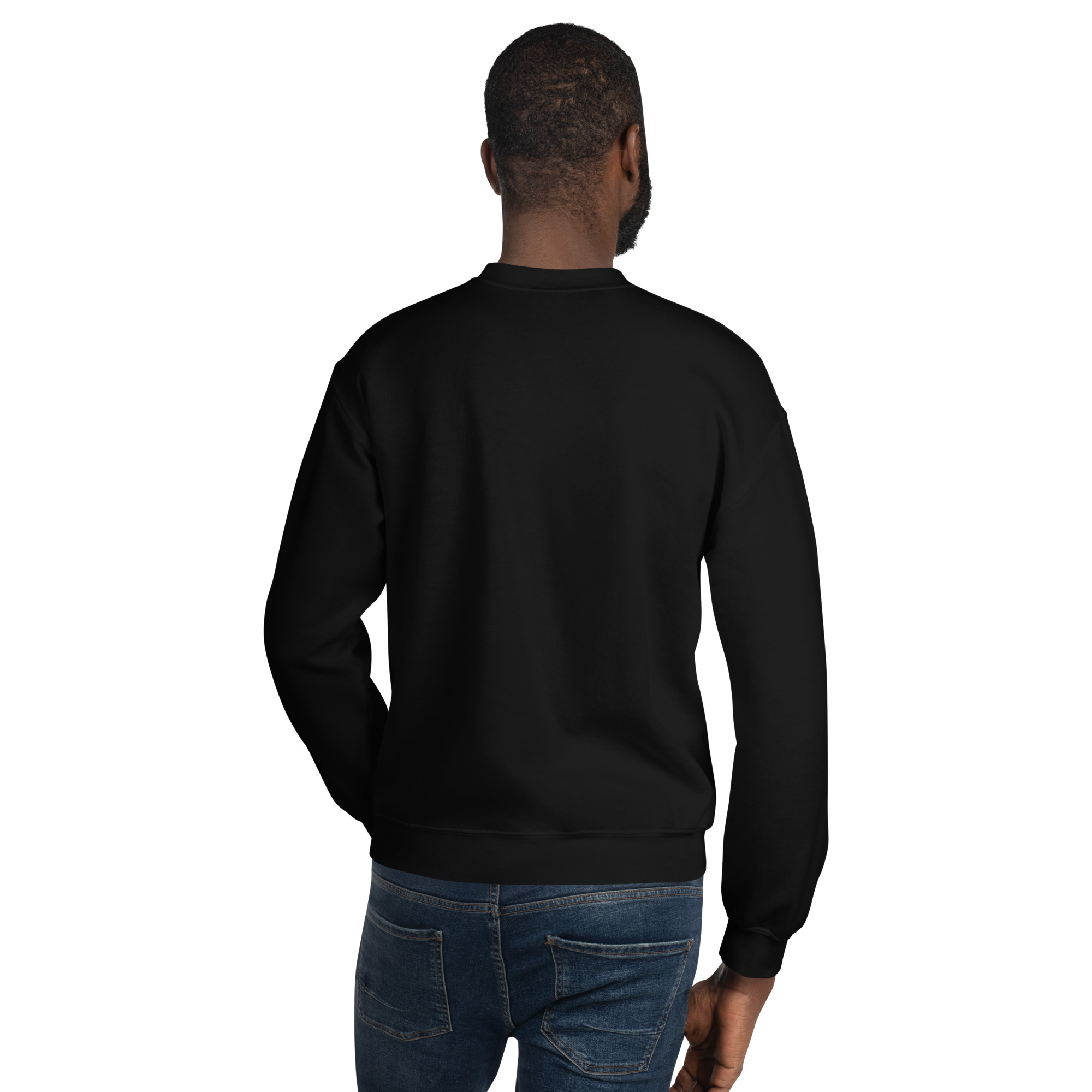 'Light in the Darkness' Slim Fit Unisex Sweatshirt - w/Scripture, Dark Colours - Image 4