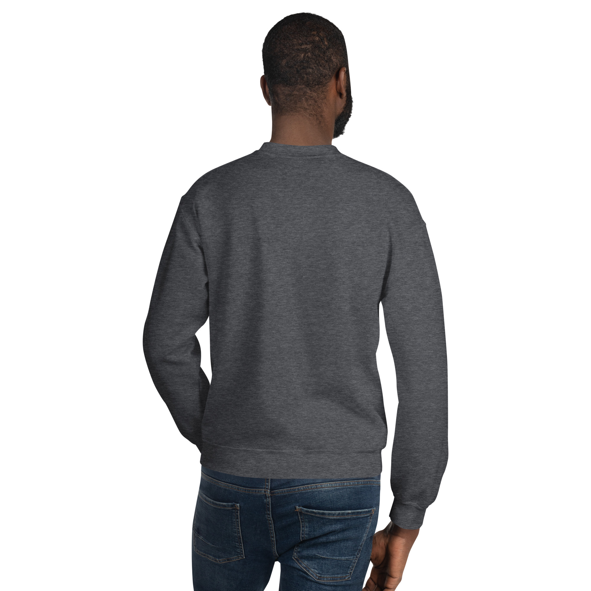 'Light in the Darkness' Slim Fit Unisex Sweatshirt - w/Scripture, Dark Colours - Image 10